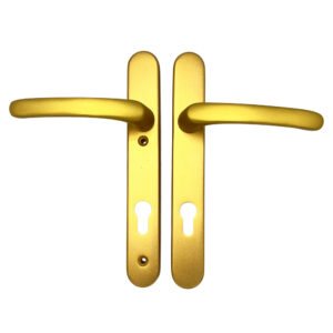 TSS Lever Lever UPVC Multipoint Door Handles - 92mm PZ Sprung 122mm Screw Centres - Long Backplate - Image 7