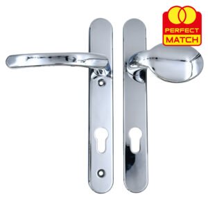 TSS Lever Moveable Pad UPVC Multipoint Door Handles - 92mm PZ Sprung 122mm Screw Centres - Long Backplate - Image 3