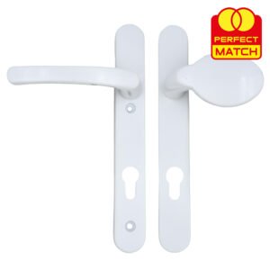 TSS Lever Moveable Pad UPVC Multipoint Door Handles - 92mm PZ Sprung 122mm Screw Centres - Long Backplate - Image 5