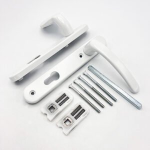 TSS Lever Moveable Pad UPVC Multipoint Door Handles - 92mm PZ Sprung 122mm Screw Centres - Image 7