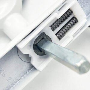 TSS Lever Moveable Pad Offset UPVC Multipoint Door Handles - 92/70mm PZ - Sprung - 203mm Screw Centres - Image 4