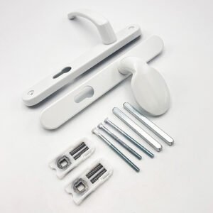TSS Lever Moveable Pad Offset UPVC Multipoint Door Handles - 92/70mm PZ - Sprung - 203mm Screw Centres - Image 3