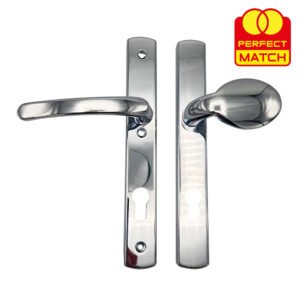TSS Lever Moveable Pad UPVC Multipoint Door Handles - 92mm PZ - Sprung - 215mm Screw Centres - 3x Fixings - Image 8