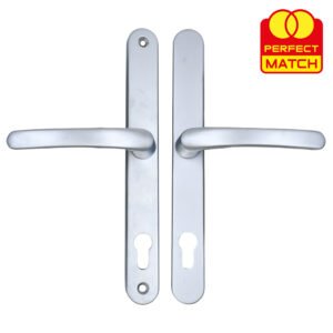 TSS Lever Lever UPVC Multipoint Door Handles - 92mm PZ Sprung 240mm Screw Centres - 270mm Long Backplate - Image 4