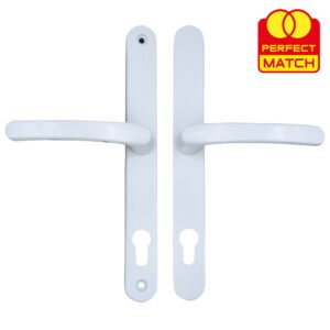 TSS Lever Lever UPVC Multipoint Door Handles - 92mm PZ Sprung 240mm Screw Centres - 270mm Long Backplate - Image 5