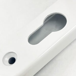 TSS Lever Lever UPVC Multipoint Door Handles - 92mm PZ Sprung 240mm Screw Centres - 270mm Long Backplate - Image 9