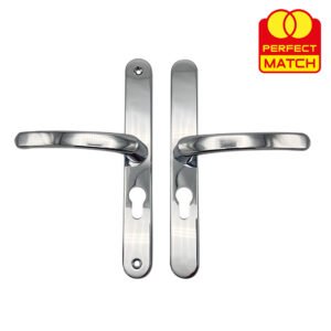 TSS Lever Lever UPVC Multipoint Door Handles - 48mm PZ - Sprung - 215mm Screw Centres - Image 8