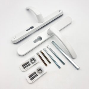 TSS Lever Lever UPVC Multipoint Door Handles - 48mm PZ - Sprung - 215mm Screw Centres - Image 3