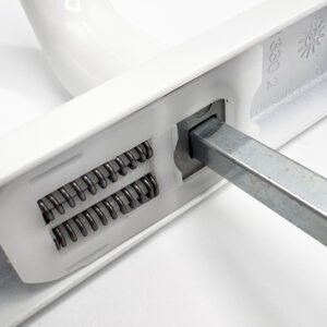 TSS Lever Lever UPVC Multipoint Door Handles - 70mm PZ - Sprung - 180mm Screw Centres - 7mm Follower - Image 4