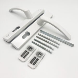 TSS Lever Lever UPVC Multipoint Door Handles - 70mm PZ - Sprung - 180mm Screw Centres - 7mm Follower - Image 3