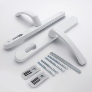 TSS Lever Lever UPVC Multipoint Door Handles - 70mm PZ Sprung 215mm Screw Centres - Image 3
