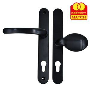 TSS Lever Moveable Pad Offset UPVC Multipoint Door Handles - 92/62mm PZ - Sprung - 215mm Screw Centres - Image 4
