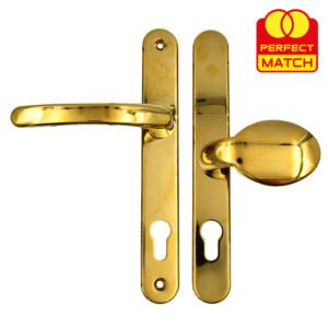 TSS Lever Moveable Pad Offset UPVC Multipoint Door Handles - 92/62mm PZ - Sprung - 215mm Screw Centres - Image 3