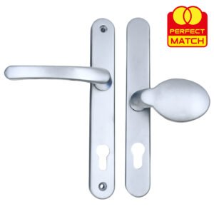 TSS Lever Moveable Pad Offset UPVC Multipoint Door Handles - 92/62mm PZ - Sprung - 215mm Screw Centres - Image 6