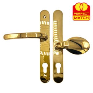 TSS Offset Lever Moveable Pad Multipoint Door Handles - 95/65mm PZ - Sprung - 200mm Screw Centres - Image 10