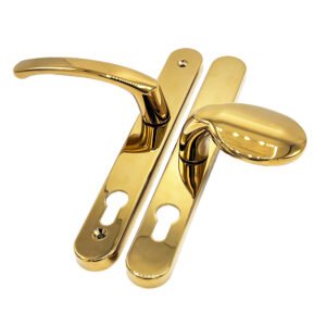 TSS Offset Lever Moveable Pad Multipoint Door Handles - 95/65mm PZ - Sprung - 200mm Screw Centres - Image 11