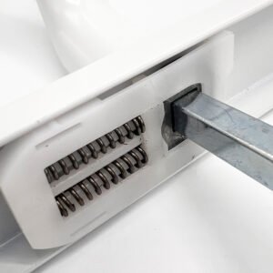 TSS Offset Lever Moveable Pad Multipoint Door Handles - 95/65mm PZ - Sprung - 200mm Screw Centres - Image 4