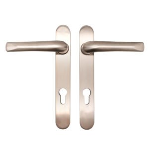 TSS Grade 304 Stainless Steel Lever Lever UPVC Multipoint Door Handles - 92mm PZ Sprung 122mm Screw Centres - Image 5