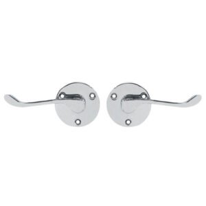 TSS Scroll Round Rose Lever Latch Furniture - Image 1
