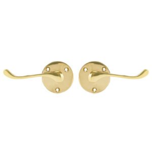 TSS Scroll Round Rose Lever Latch Furniture - Image 2