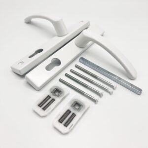 TSS Lever Lever UPVC Multipoint Door Handles - 72mm PZ - Sprung - 180mm Screw Centres - Image 3