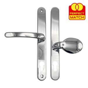 TSS Lever Moveable Pad Offset UPVC Multipoint Door Handles - 92/62mm PZ - Sprung - 240mm Screw Centres - Image 8